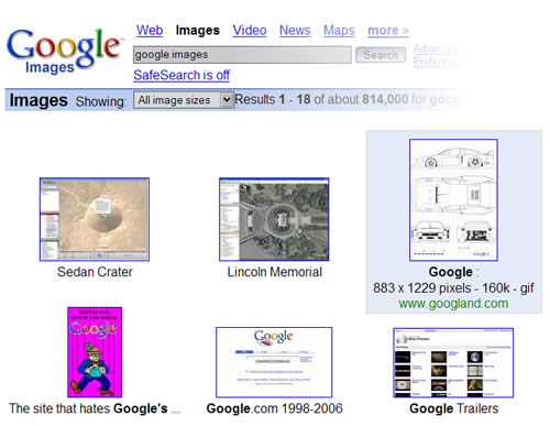 Muestra de Google Images